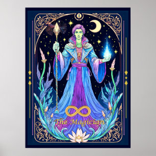 Tarot Card Illustration, Magician Poster
