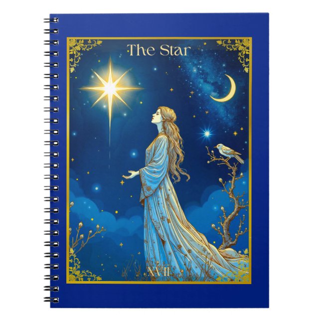 Tarot Card-illustration, stjärnorna Anteckningsbok (Framsidan)