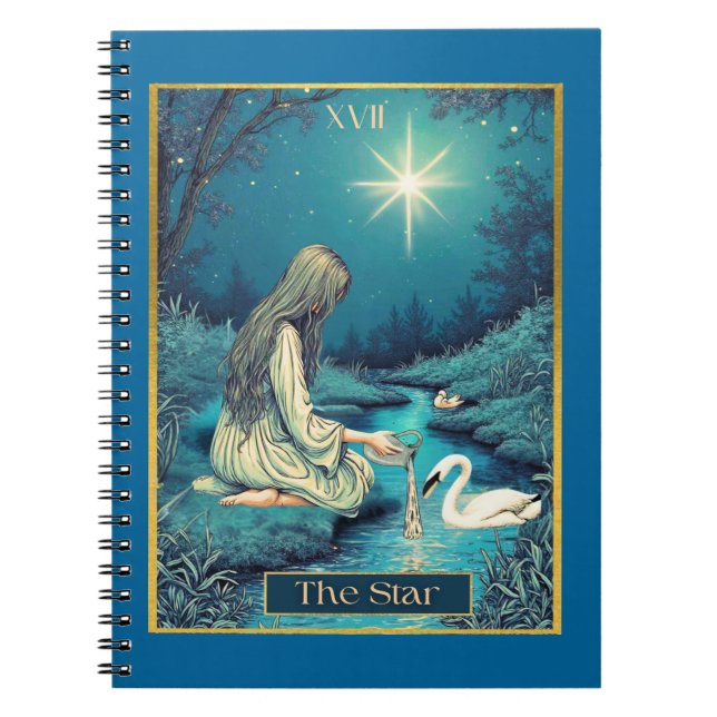 Tarot Card-illustration, stjärnorna Anteckningsbok (Framsidan)