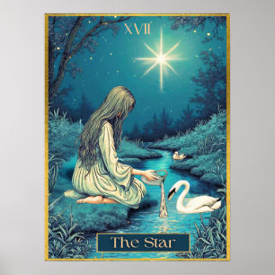 Tarot Card-illustration, stjärnorna Poster