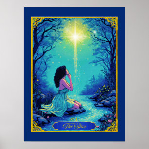 Tarot Card-illustration, stjärnorna Poster