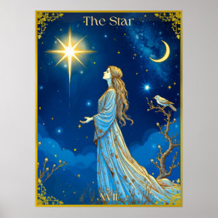 Tarot Card-illustration, stjärnorna Poster