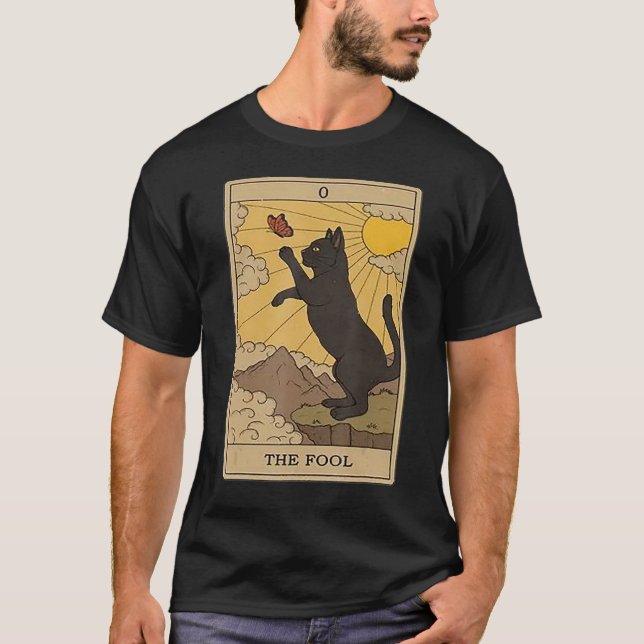 Tarot Card-katt i folie T Shirt (Framsida)