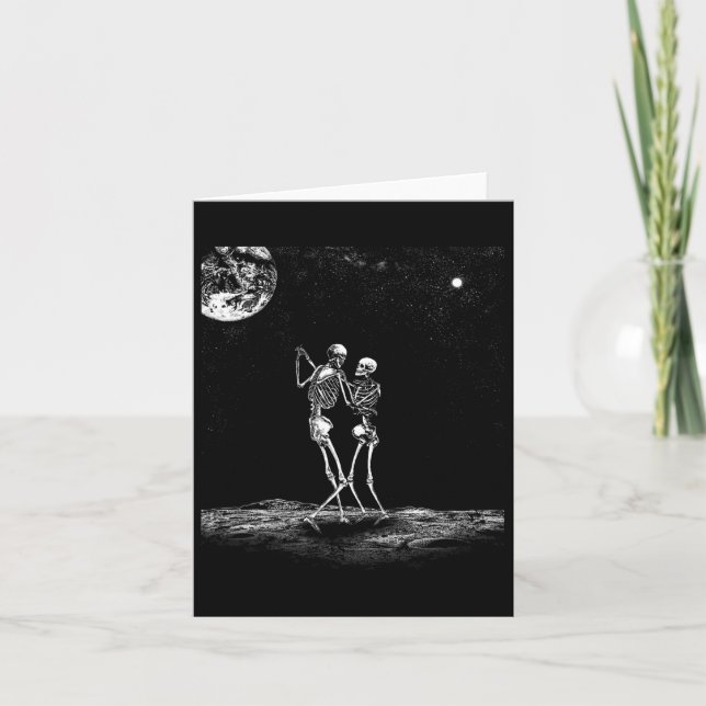 Tarot Card Kissing Skeleton Kärlek Bones Horror Go Kort (Framsida)