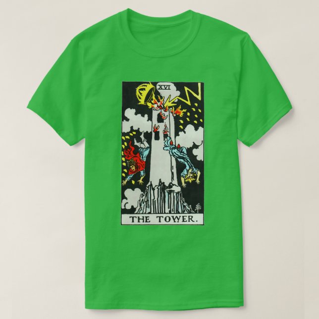 Tarot Card-kurva för Torn T Shirt (Design framsida)
