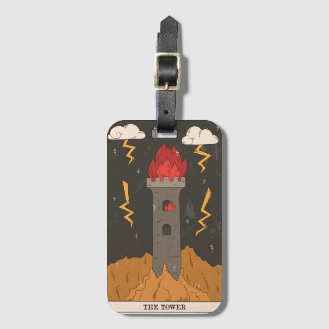 Tarot Card modern Major Arcana Torn, esoterica Bagagebricka (Framsida vertikal)
