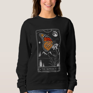Tarot Card Monarch Butterfly Flower Måne Women Gir T Shirt