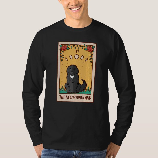 Tarot Card Occult Magic Occulsm Hund Newfoundlan T Shirt (Framsida)