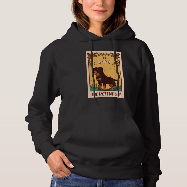 Tarot Card Occult Magic Occulsm Hund Rottweiler T Shirt (Framsida)
