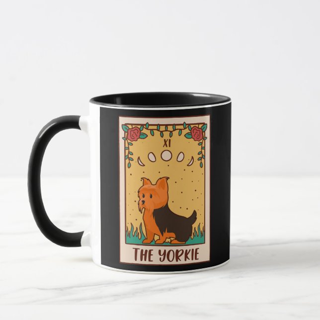 Tarot Card Occult Magic Occulsm Hund Yorkie  Mugg (Vänster)