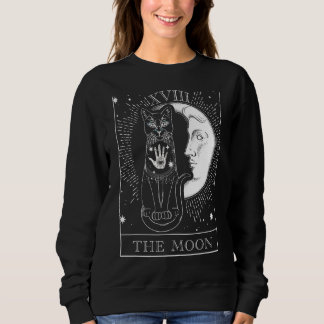 Tarot Card och cat Occult-grafik för måne T Shirt