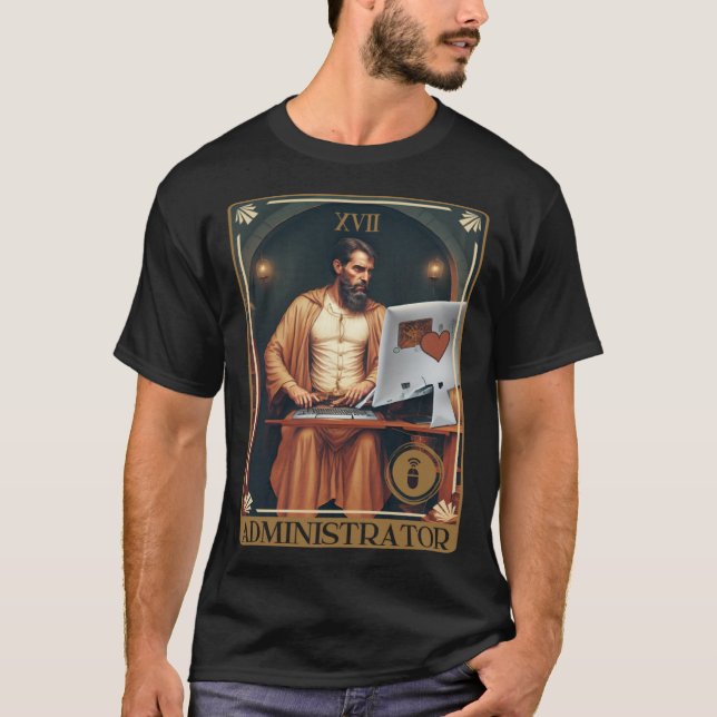 Tarot Card of Administrator T Shirt (Framsida)