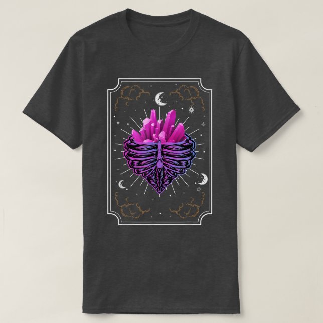 Tarot Card pastel goth aestthetic Skeletons Bones  T Shirt (Design framsida)