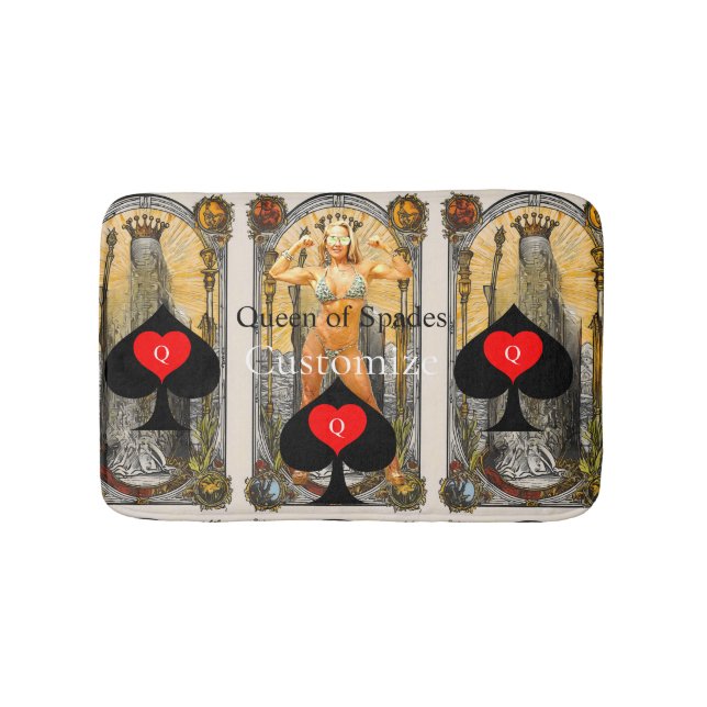Tarot Card Queen of Spades Thunder_Cove Badrumsmatta (Framsidan)