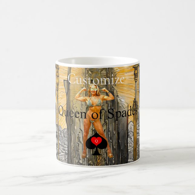 Tarot Card Queen of Spades Thunder_Cove Kaffemugg (Center)