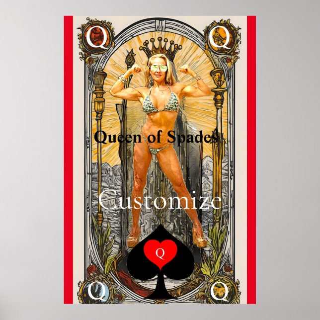 Tarot Card Queen of Spades Thunder_Cove Poster (Framsidan)