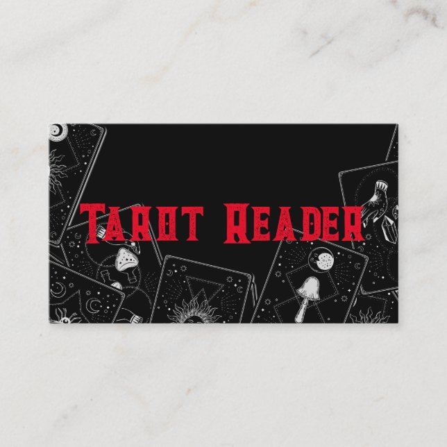 Tarot Card Reader Psychic Handflatan Reading Visitkort (Framsida)