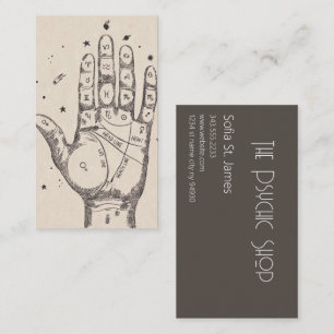 Tarot Card Reader Psychic Handflatan Reading Visitkort