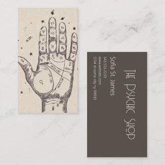 Tarot Card Reader Psychic Handflatan Reading Visitkort