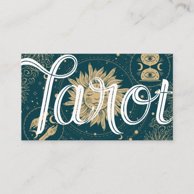 Tarot Card Reader Psychic Handflatan Reading Visitkort (Framsida)