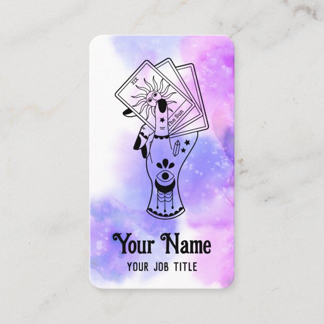 Tarot Card Reader Psychic Spiritual Business Card Visitkort (Framsida)
