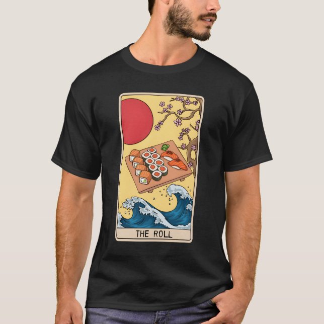 Tarot Card Reader Sushi Sushi Eater Japanese Food T Shirt (Framsida)