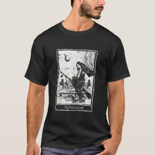 Tarot Card Stylt Witchcraft Mörk Tarot Witch Gra T Shirt