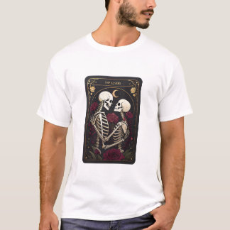 Tarot Card The Lovers skeleton couples T Shirt