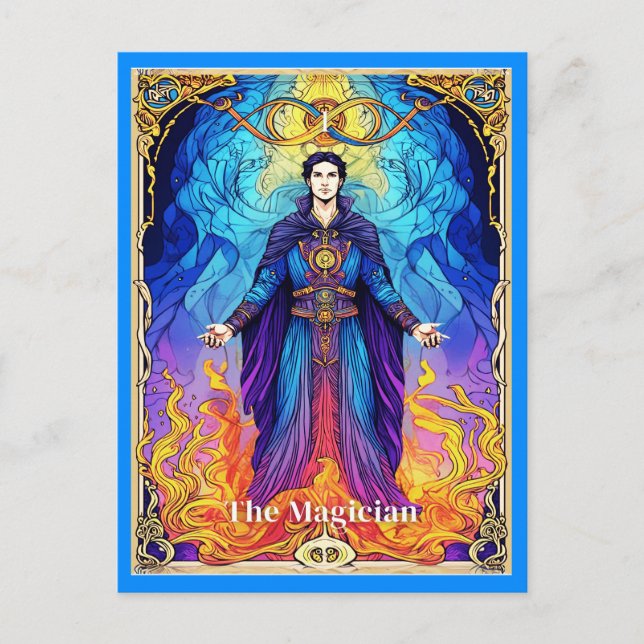 Tarot Card The Magician Vykort (Framsida)