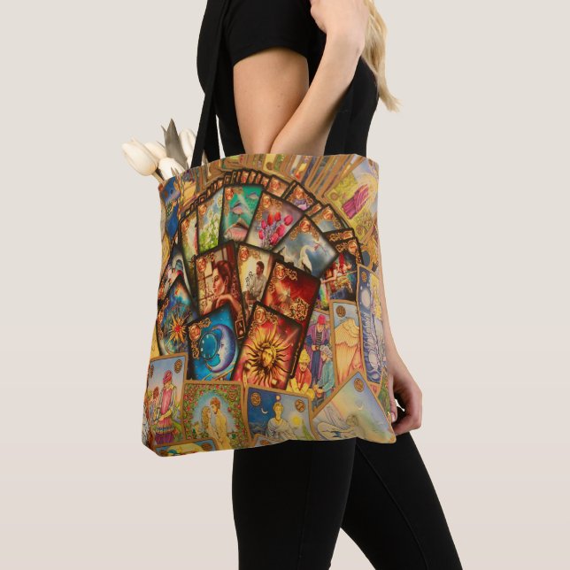 Tarot Card Tote Bag Tygkasse (Närbild)