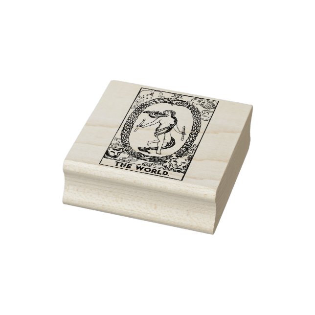 Tarot Card: World: Personlig Text Stämpel (Stämpel)