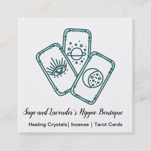 Tarot Cards Fyrkantigt Visitkort (Framsida)