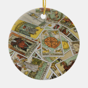 Tarot Cards mönster förmögenhetsförsäljare Julgransprydnad Keramik