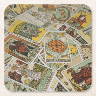 Tarot Cards mönster förmögenhetsförsäljare Underlägg Papper Kvadrat