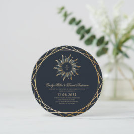 Tarot Celestial Navy Blue Guld, platt kort