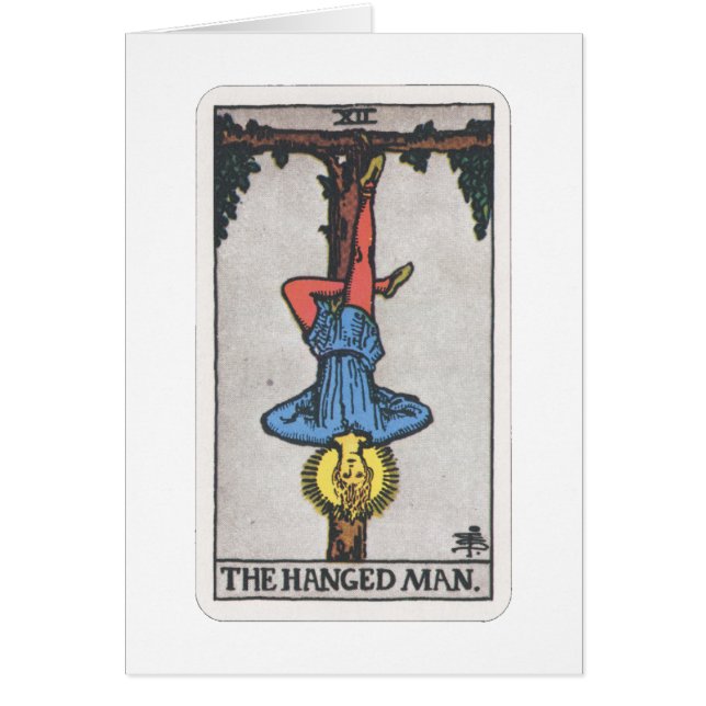 Tarot Der Gehängte The hanged Man Hälsningskort (Framsidan)