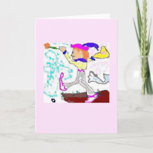 Tarot dum hälsning (rosa bakgrund) kort