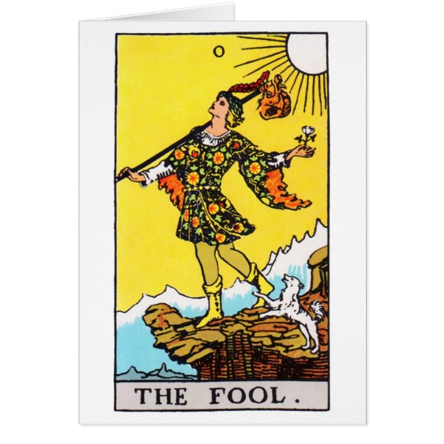 tarot-dumbom hälsningskort (Framsidan)