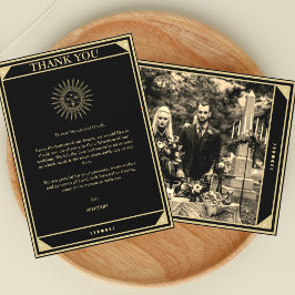 Tarot Elegant - tack för att du har svarat Guld-fo Inbjudningar