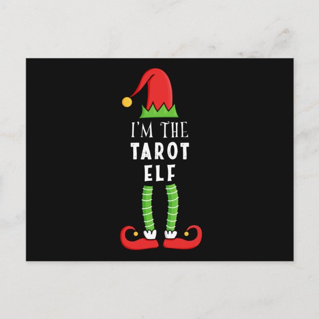 Tarot Elf-julmatchande familjegåva Vykort (Framsida)