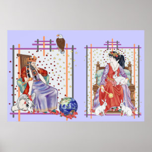 Tarot Empress & Emperor Poster