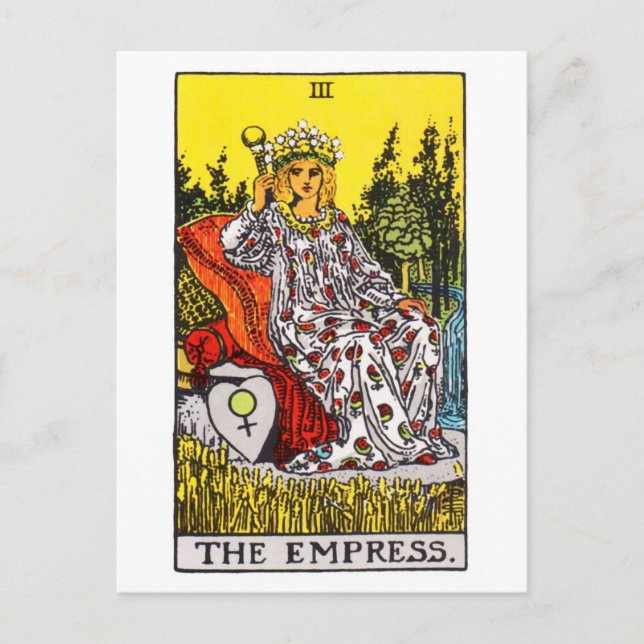 tarot-empress vykort (Framsida)