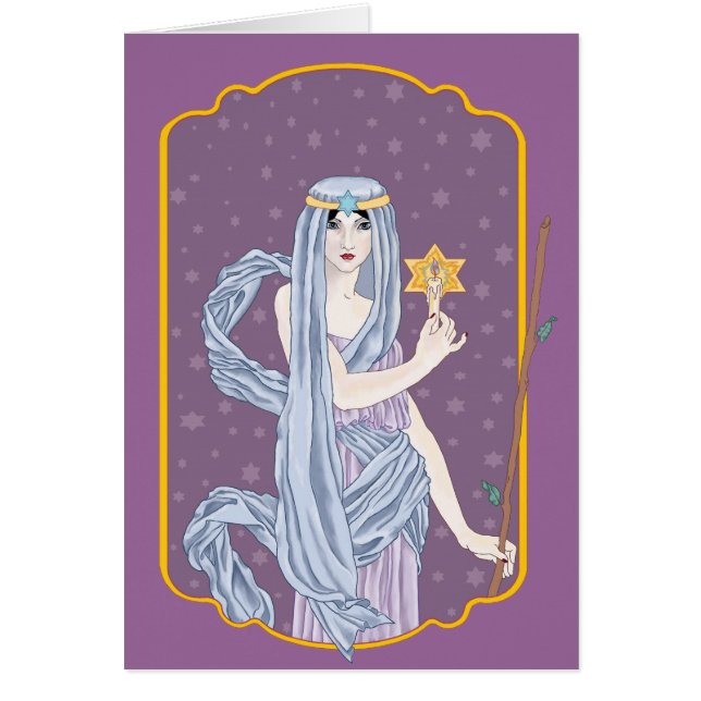 Tarot enslingen hälsningskort (Framsidan)