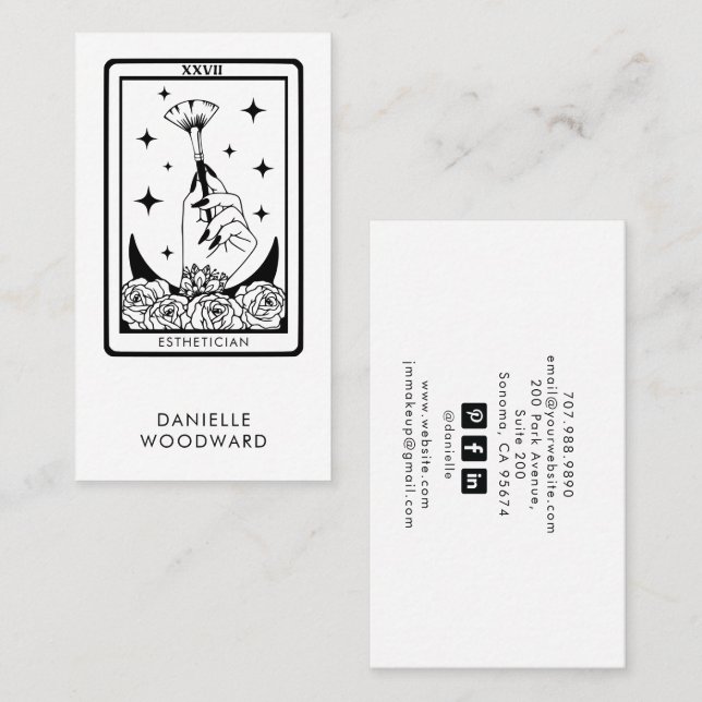 Tarot Esthetician Branding Visitkort (Fram/baksida)
