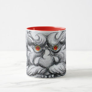 TAROT, FANTASY GROTESQUE MASK Black White Red Mugg