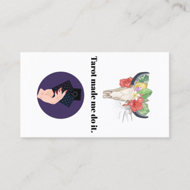 Tarot fick mig att göra det visitkort (Framsida)