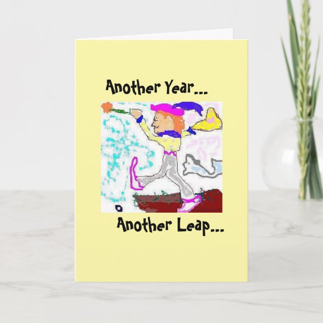 Tarot Fool Birthday Card-Gult Kort (Framsida)