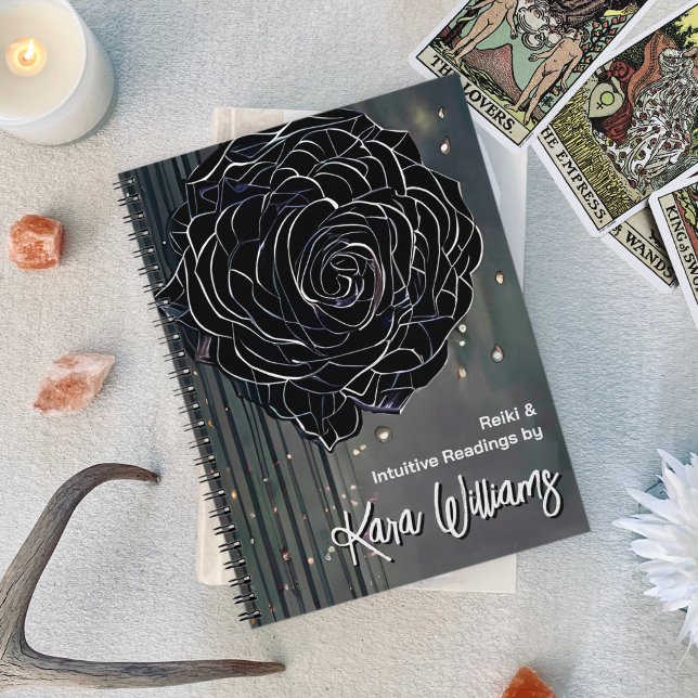 Tarot för gotiska Ro Black & Grått Intuitive Reado Anteckningsbok (Gothic Rose Black & Grey Intuitive Readings Tarot Notebook)