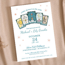 Tarot Fortune Teller Celestial Girl Baby Shower Inbjudningar