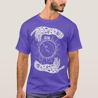 Tarot Hands, Sun Crescent Moon & Rain  T Shirt